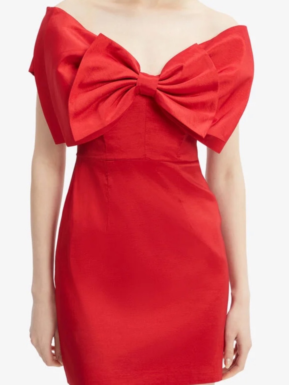 Bardot bow dress